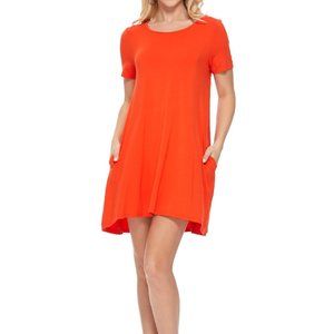 Orange T-Shirt Dress